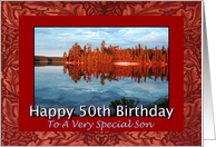 50th Birthday Son Sunrise Reflections card