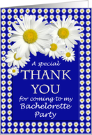 Bachelorette Party Thank You Daisies card