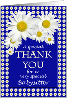 Babysitter Thank You Daisies card