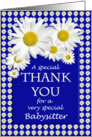 Babysitter Thank You Daisies card