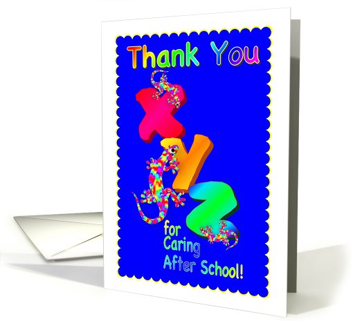 After School Child Care Thank You card (704117)