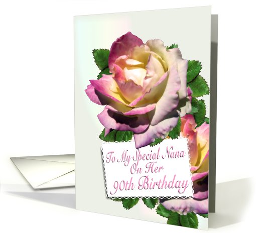 Nana 90th Birthday Roses card (715149)