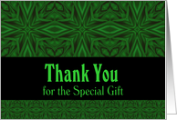 Gift Thank You Green Satin Abstract card