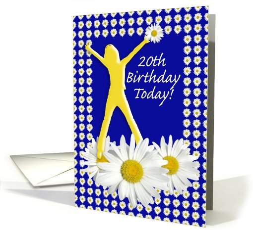 20th Birthday Joy of Living Daisies card (724379)