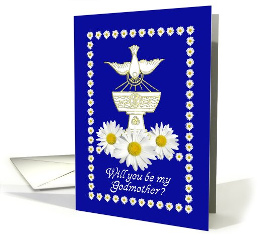 Will You Be My Godmother Invitation Dove and Daisies card (732067)