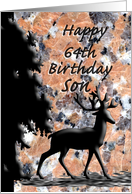 Son 64th Birthday Deer card