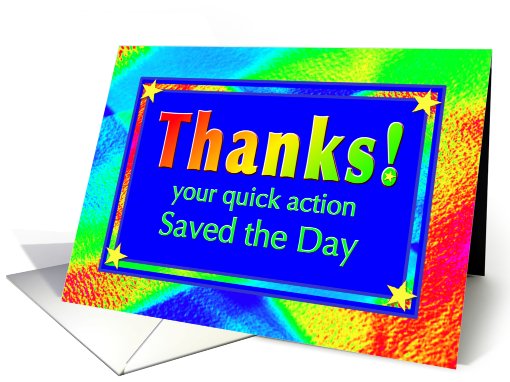 Thanks Hero with Bright Lights and Stars card (764287)