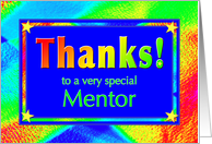 Thanks to Mentor with Bright Lights and Stars card