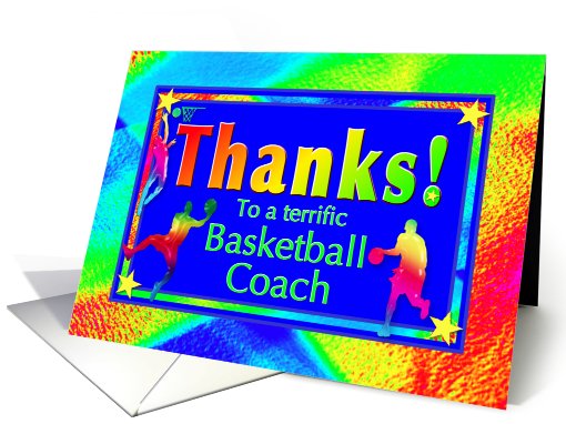 Thanks to Basketball Coach with Bright Lights and Stars card (764880)