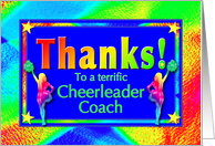 Thanks to Cheerleader Coach with Bright Lights and Stars card
