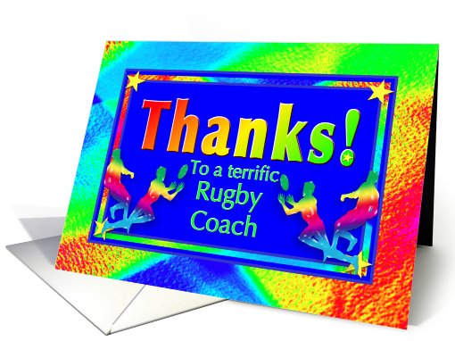Thanks to Rugby Coach with Bright Lights and Stars card (764886)