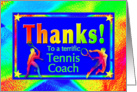 Thanks to Tennis Coach with Bright Lights and Stars card