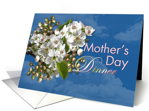 Mother's Day Dinner White Flower Blossoms card (807092)