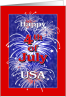 Happy 4th of July Fireworks Celebration card
