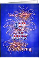 4th of July Fireworks Family Gathering Invitation card