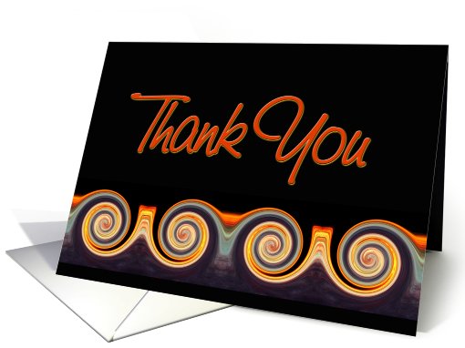 Sunset Spiral Blank Thank You Note card (820161)