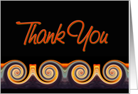 Sunset Spiral Blank Thank You Note card