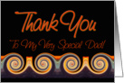 Dad - Vibrant Sunset Spiral Thank You card