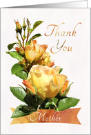 Mother Golden Rose Thank You card