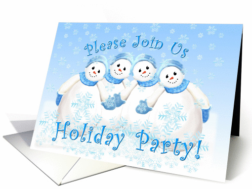 Holiday Party Snowmen Invitation card (879393)