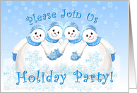 Holiday Party Snowmen Invitation card