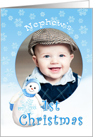 Nephew’s 1st Christmas Snowman Photo Card