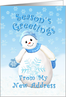 Christmas Season’s Greeting From My New Address card