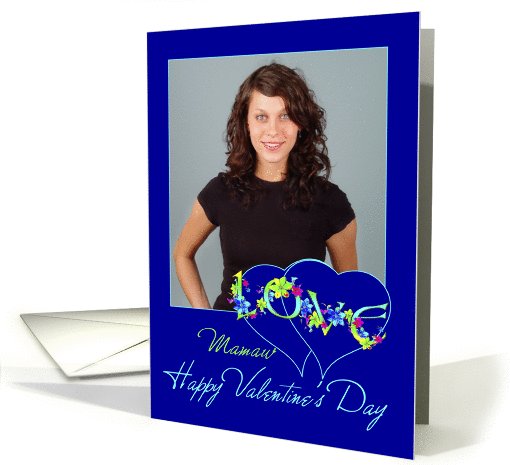 Mamaw Valentine's Day Love and Hearts Photo card (888349)
