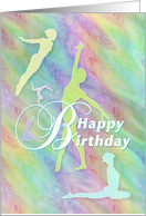 Graceful Gymnastics Birthday Rainbow card