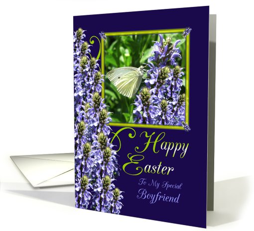 Easter Butterfly Garden Greeting For Boyfriend card (897083)