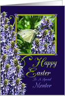 Easter Butterfly Garden Greeting For Mentor card