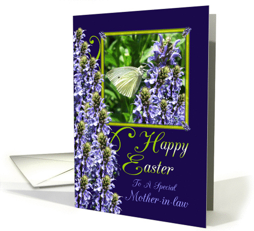 Easter Butterfly Garden Greeting For Mother-in-law card (917726)