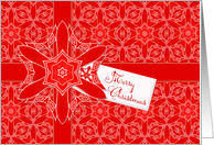 Red Lace Christmas Card