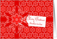 Red Lace Christmas for Brother-in-law card