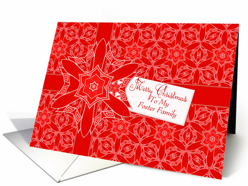 Red Lace Christmas for Foster Family card (944192)