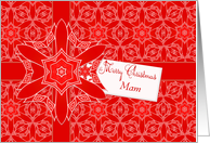 Red Lace Christmas for Mam card