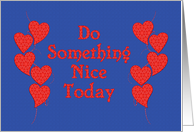 Do Something Nice Day Hearts card