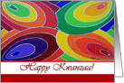 Happy Kwanzaa, Spirals in Rainbow Colors Painting card