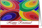 Happy Kwanzaa from Couple, Spirals in Rainbow Colors Painting card