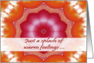 Get Well for Friend, Orange Pink Mandala card