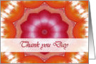 Thank you Day, Orange Pink Mandala card