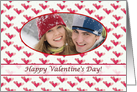 Happy Valentine’s Day Photo Card, Three Color Hearts card
