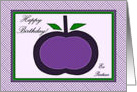 Happy Birthday for Ex Partner, Purple Apple Collage card