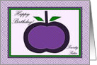 Happy Birthday for Sorority Sister, Purple Apple Collage card