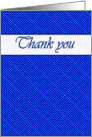 Thank You from Couple, Aqua Dots on Blue card