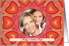 Happy Mother’s Day Photo Card, Orange Hearts Mandala card