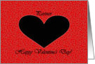 Valentine’s Day for Partner, Black Heart on Small Red Hearts card