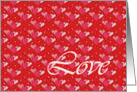 Love Romance Any Occasion, Love Hearts on Red card