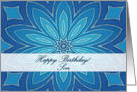 Happy Birthday for Son, Blue Petals Mandala card