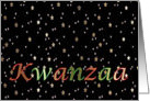 Kwanzaa Black Red Green Golden Mini Stars card